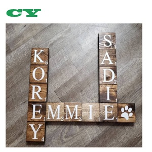 Arte della parete di grandi dimensioni Scrabble mattonelle della parete decorazione di arte in <span class=keywords><strong>legno</strong></span> lettere Scrabble - Product Image 3