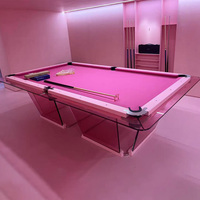 Table de billard en verre haut de gamme 7 pieds pour salle de jeux à domicile
