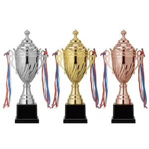 2024 new design champion cup custom trophy award sport metal big world soccer trophy cup