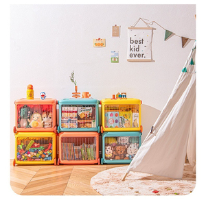 Hình Chữ Nhật Hình Nhựa Trẻ Em Của Tổ Chức Với Nắp Đậy Bánh Xe Có Thể Gập Lại Trẻ Em Cuốn Sách & Quần Áo Lưu Trữ Bin Đồ Chơi Người Giám Hộ Lưu Trữ Bin - Product Image 4