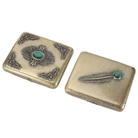 Nouveauté 20 pièces Boîte à cigarettes portable en métal Boîte cadeau Vintage Étanche à l'humidité Étui à tabac