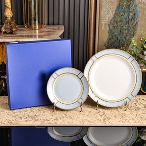 Vajilla de estilo italiano al por mayor, juego de platos llanos 8+10, vajilla de alta gama para hoteles, restaurantes y hogares, ideal para regalo. - Product Image 4