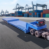 Semi-remorque surbaissée porte-conteneurs en acier de 3 essieux, 40-60 pieds, 50 tonnes, fabriquée en Chine par Juyuan