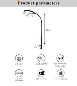 SML vente <span class=keywords><strong>en</strong></span> <span class=keywords><strong>gros</strong></span> USB pliant <span class=keywords><strong>lampe</strong></span> <span class=keywords><strong>de</strong></span> <span class=keywords><strong>lecture</strong></span> Led <span class=keywords><strong>lampe</strong></span> <span class=keywords><strong>de</strong></span> <span class=keywords><strong>bureau</strong></span> avec <span class=keywords><strong>pince</strong></span> Dimmable Clip-on <span class=keywords><strong>lampe</strong></span> <span class=keywords><strong>de</strong></span> Table <span class=keywords><strong>de</strong></span> travail - Product Image 2