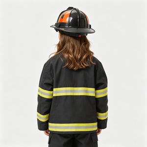Costume de <span class=keywords><strong>pompier</strong></span> pour enfants unisexe, kit d'Halloween et de carnaval <span class=keywords><strong>avec</strong></span> haut et pantalon - Product Image 5