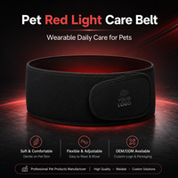 Ceinture de thérapie par lumière rouge pour chiens et chats, usage domestique, soulagement de la douleur, 660nm 850nm, physiothérapie infrarouge, alimentation par prise secteur/USB