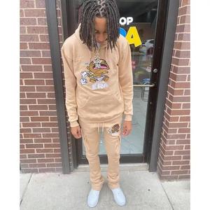 ผู้ผลิตชุดวอร์ม ราคาถูก ชุดออกกำลังกายแบบยูนิเซ็กซ์ ผ้าโพลีเอสเตอร์/คอตตอน 100% ชุดลำลองสำหรับผู้ชาย เสื้อผ้าแฟชั่น ชุดฮู้ดดี้ - Product Image 3