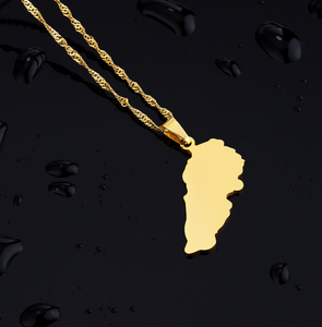 Collar con Mapa de Jordania, Diseño Geométrico de Moda, Cadena de Acero Inoxidable para Clavícula, Accesorios, Venta al Por Mayor - Product Image 5