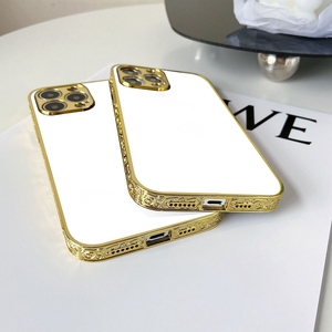 Custodia per telefono a sublimazione placcata in <span class=keywords><strong>oro</strong></span> placcato elettrolitica con stampa a trasferimento termico per iphone15 14 13 12 <span class=keywords><strong>11</strong></span> X Xs Max - Product Image 5