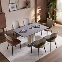 Table à manger italienne en pierre, pliable, multifonctionnelle, pour hôtel et petit appartement, design moderne, luxe léger, haut de gamme