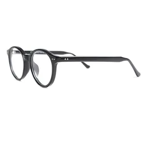 Marcas italianas Buen precio Retro Acetato Gafas Marcos ópticos Diamond Face Shape Match - Product Image 1