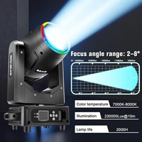 Projecteur mobile LED 295W avec fonction Halo, contrôle DMX512, culot E27 pour mariages, discothèques et spectacles de DJ