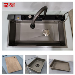 Wastafel dapur pintar, wastafel dapur pintar tampilan Digital LED pintar baja antikarat Modern multifungsi - Product Image 4