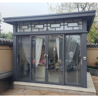 Porte coulissante en alliage d'aluminium à grande portée, robuste, double vitrage trempé, pour entrepôt, hôtel, chambre, 6063-T5, roulettes 300 kg