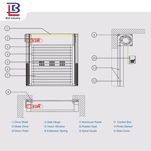 <span class=keywords><strong>Puerta</strong></span> de <span class=keywords><strong>Garaje</strong></span> Seccional de Aluminio Automática de Buena Calidad y Entrega Rápida con Tamaño y Color Personalizados - Product Image 2