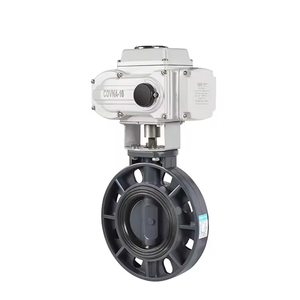 COVNA DN200 วาล์วควบคุมแบบหมุน 8 นิ้ว พร้อมซีลยาง EPDM แบบหน้าแปลนคู่ มอเตอร์ 24V สำหรับท่อพีวีซี - Product Image 3