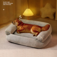 Lit pour chien et chat en mousse à mémoire de forme douce et résistante aux morsures, avec housse amovible, taille XL, coloré, pour un sommeil profond et apaisant