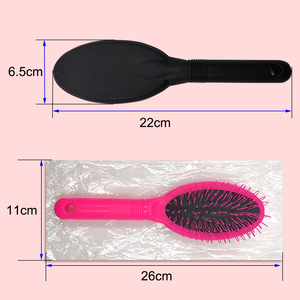 <span class=keywords><strong>Brosse</strong></span> à cheveux compacte en nylon pour extensions de cheveux, <span class=keywords><strong>boucle</strong></span> pour perruque, boucles arrondies, dents de peigne, fonction de démêlage et de brossage - Product Image 3