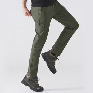 <span class=keywords><strong>Pantaloni</strong></span> da <span class=keywords><strong>uomo</strong></span> leggeri invernali Soft Shell <span class=keywords><strong>in</strong></span> <span class=keywords><strong>pile</strong></span> foderato a doppia fibbia idrorepellente ad alta elasticità tessuto traspirante - Product Image 2