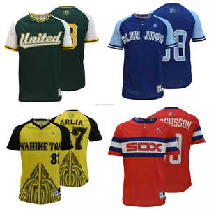 FQ CUSTOM Béisbol Cuello en V Tops On-Filed Digital Camo Softball Jersey EE. UU. <span class=keywords><strong>Bandera</strong></span> Camiseta deportiva Rayas clásicas Ropa de béisbol - Product Image 2