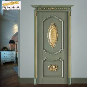 China Suppliers Hot Selling Melamine Laminated Wood Solid Wooden Door