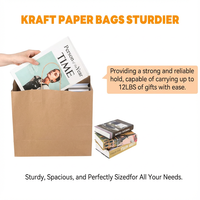 Sacs en papier kraft de qualité alimentaire avec logo personnalisé, sacs d'emballage pour la restauration rapide résistants à la graisse, sac en papier kraft brun à fond plat