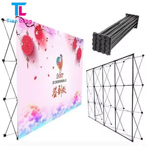 Feria comercial de tela portátil de 10 pies, telón de fondo emergente personalizado, soporte de exhibición de tela, exhibición de publicidad, pared de exhibición - Product Image 2