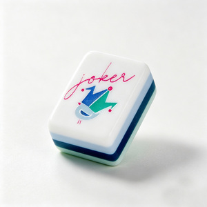 Jeu de 160 tuiles de mahjong américaines en acrylique de qualité supérieure, portable, pour 4 joueurs, avec cartes Joker et motifs colorés - Product Image 3