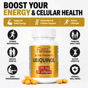 CoQ10 200mg Supplement for Adults Support <b>Heart</b> Health Ubiquinol CoQ10 60 Softgels - Product Image 4