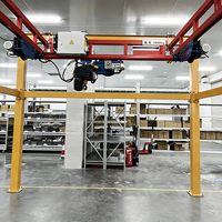 Mini-grue suspendue à poutre simple pour charges légères, 3 tonnes, motorisée, commande au sol et à distance, triphasée 380V, pour usine
