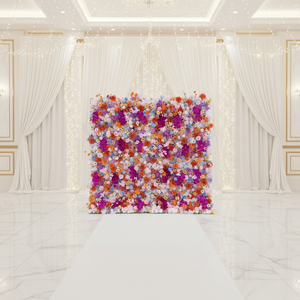Mur de <span class=keywords><strong>fleurs</strong></span> artificielles en soie fabriqué en usine, toile de fond personnalisable, décoration carrée pour mariage et centre commercial, idéal pour les <span class=keywords><strong>photos</strong></span> - Product Image 1
