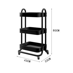 Carrito de Almacenamiento Metálico Rodante de 3 Niveles, Gran Capacidad, Personalizable, con Ruedas, Fácil de Montar, para <span class=keywords><strong>Cocina</strong></span> - Product Image 6