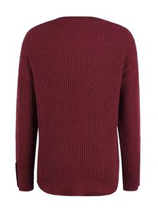 Atasan Rajut Wanita Kerah O S-5XL, Kancing <span class=keywords><strong>Boho</strong></span> Ukuran Besar, Kasual Lengan Panjang, Sweater Polos Wanita, Rajutan - Product Image 4