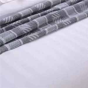 Wholesale Hotel Collection Bedding Polycotton/cotton Royal Hotel White Satin Stripe Duvet Covers Set