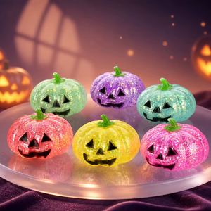 Bonbons mous fantaisie en forme de tête de citrouille d'Halloween, jouet anti-stress créatif et scintillant à base de maltose - Product Image 3