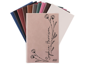 Diario Personalizado A5 de Cuero Sintético para Grabado Láser, Cuaderno de Cuero Marrón Personalizable con Grabado Láser - Product Image 4