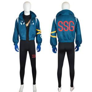 Costume de cosplay de <span class=keywords><strong>pirate</strong></span> d'anime fantastique pour homme adulte, déguisement de fête de carnaval d'Halloween, chapeau, rôle de Luffy - Product Image 6