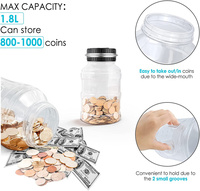 Usine en gros petit PVC enfant tirelire tirelire banque en plastique avec bus et motif de numéro pour l'utilisation de cadeaux d'épargne pour enfants