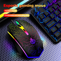 Ensemble clavier et souris 4-en-1 filaire rétroéclairé pour PC Gamer – Kits DIY personnalisables pour ordinateur portable – Effet craquelé – Quatre pièces