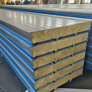 A1 Panneau sandwich en <span class=keywords><strong>laine</strong></span> <span class=keywords><strong>de</strong></span> <span class=keywords><strong>roche</strong></span> ignifuge Joint <span class=keywords><strong>de</strong></span> bord en PU <span class=keywords><strong>Isolation</strong></span> thermique et acoustique étanche - Product Image 5