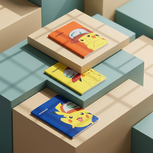 For Pikachu <b>Hat</b> Mini Saddle Stitching 5 PCS Notebook Set Cute Character <b>Anime</b> School Gift for Kids - Product Image 1