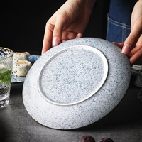 Assiettes à Steak de service rétro porcelaine japonaise, vaisselle Design le plus récent, assiettes à dîner en céramique pour le Restaurant 1 pièce