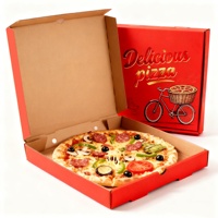 Boîtes à pizza en carton ondulé biodégradable personnalisées en gros - Tailles de 8 à 14 pouces, design extérieur personnalisable