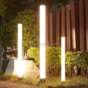 Palo fluorescente lámpara de jardín Luz de césped impermeable acrílico poste de luz paisaje al aire libre bolardo luz patio pasillo