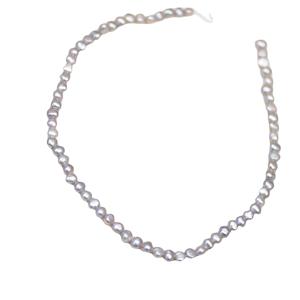 Perlas Sueltas de Agua Dulce Naturales de Doble Cara, Color Gris, 5-6 mm, con Fuerte Brillo, Estilo Barroco, para Manualidades - Product Image 5