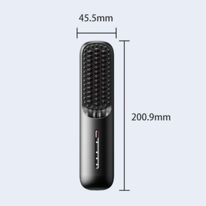 Portable Electric Hair Straightener Wireless Cordless Mini Hair Brush with Comb Battery Powered - Product Image 5