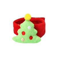 Nouveau bracelet claquant en peluche de Noël, jouet décoratif pour enfants, bracelet à pression pour fête de Noël, ornement de fête, petit cadeau pour enfants
