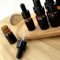 Flacons compte-gouttes en verre pour huiles essentielles 5 ml avec pipette, parfum naturel longue durée, design élégant et portable, forme personnalisable