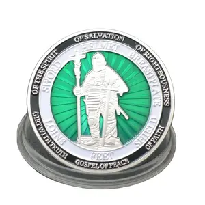 ARMADURA DE DEUS Cruz Escudo colorido Coin token