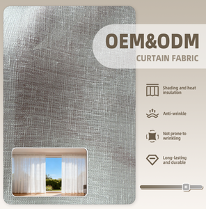 Tissu de rideau en <span class=keywords><strong>lin</strong></span> croisé ColosTex OEM ODM de qualité supérieure, tissé épaissi, pour hôtels et villas, vendu <span class=keywords><strong>au</strong></span> mètre. - Product Image 1